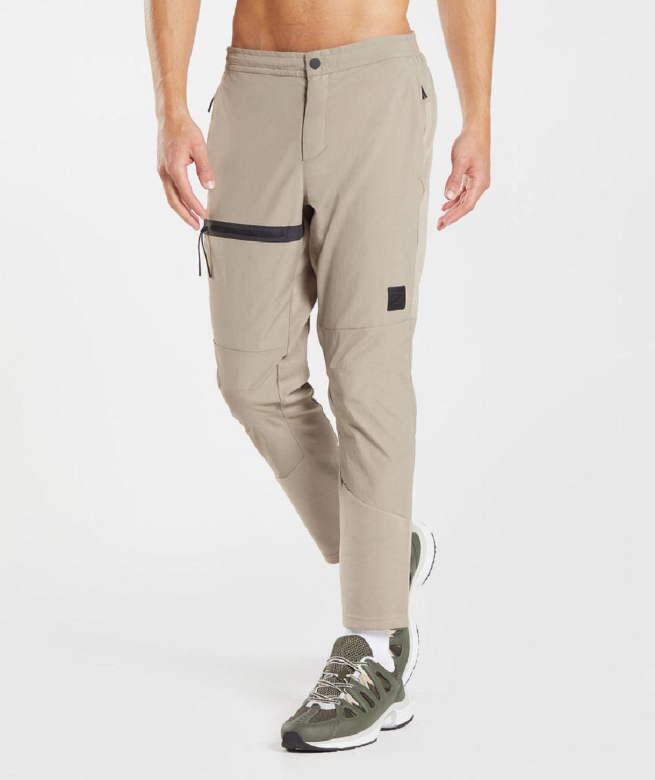 Pantalones Jogger Gymshark Retake Woven Hombre Marrones | CO 3727CTV